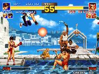 une photo d'Ã©cran de The King of Fighters 95 sur Sega Saturn